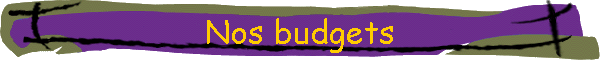 Nos budgets